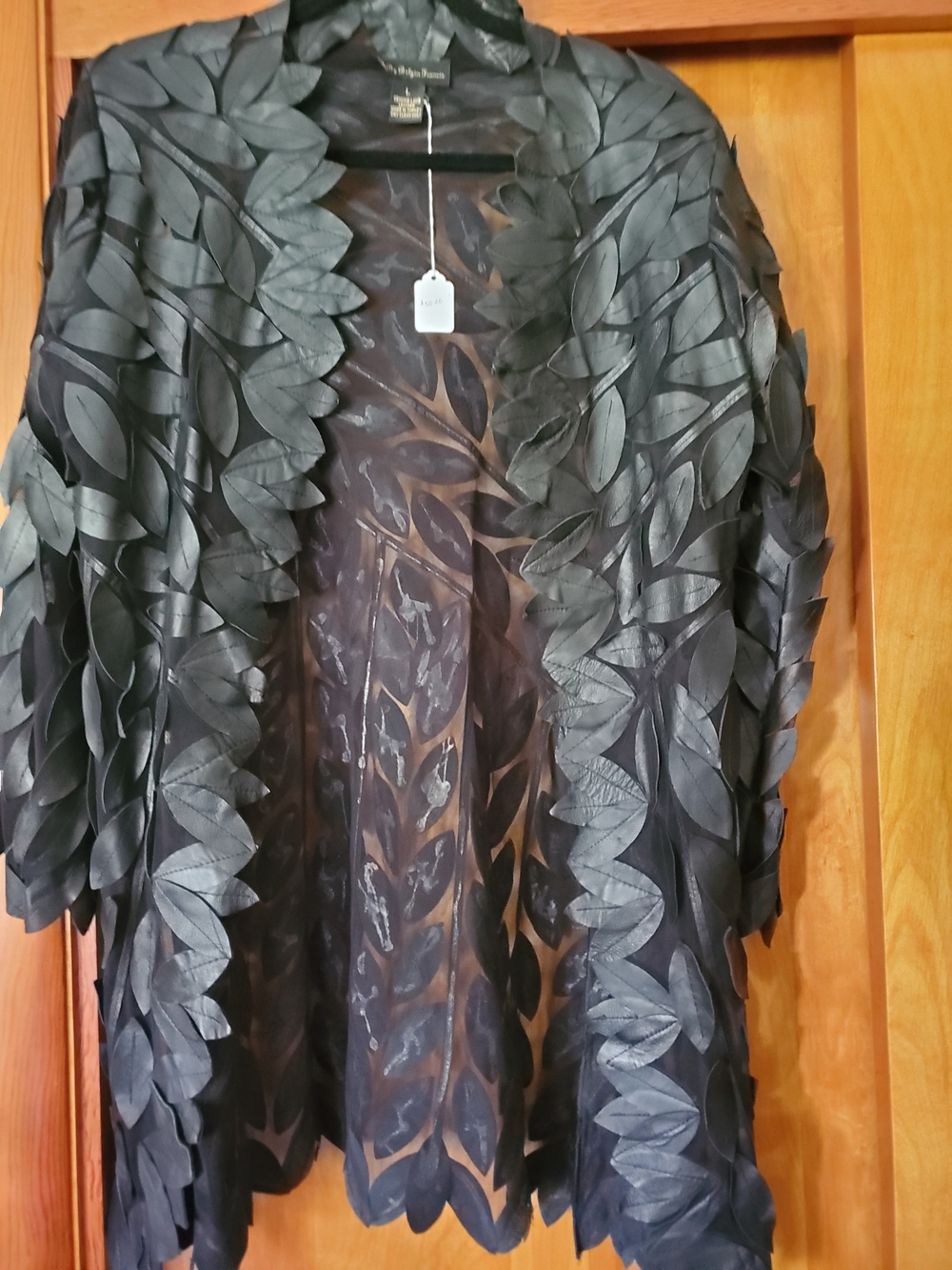 EXQUISITE Belgin Francis Black Lambskin Leather Jacket Handcrafted Turkey Lg.